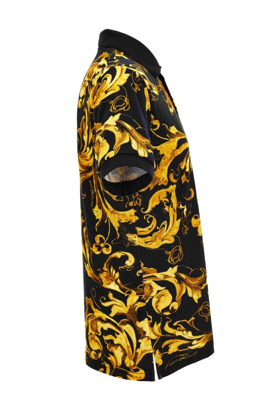 25FW 베르사체 폴로 티셔츠 79GAG6S0 JS514G89 Black - VERSACE