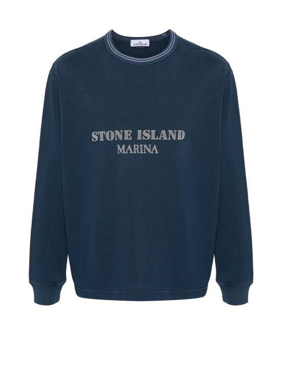  스톤 아일랜드 긴팔 티셔츠 8015206 X4V0127 Blue