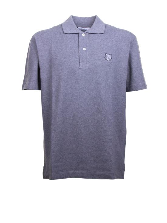 25SS 메종키츠네 볼드 폭스 헤드 패치 컴포트 폴로 셔츠 MM00210KJ7010 H131 MEDIUM GREY MELANGE