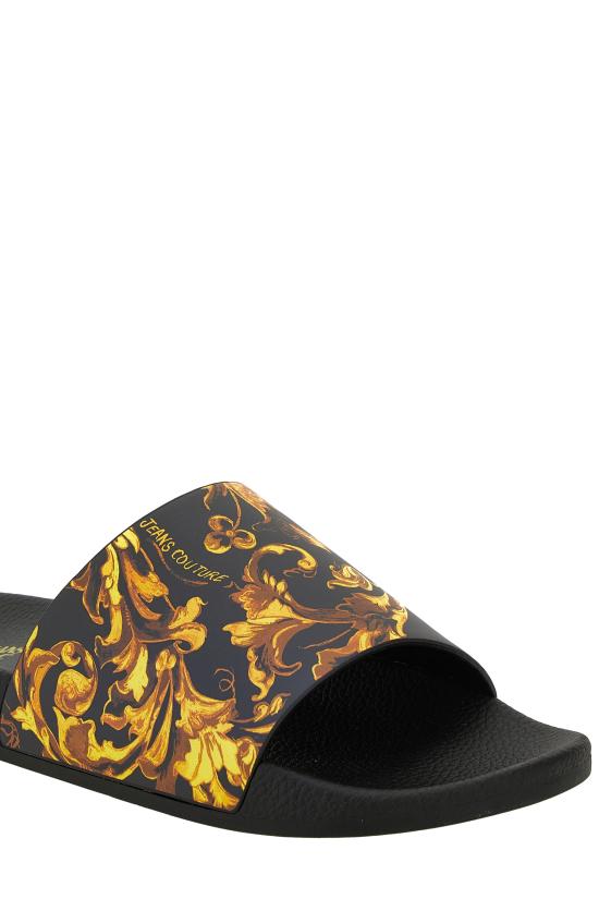 25FW 베르사체 뮬/슬리퍼 79YA3SQ4 ZS365G89 Black - VERSACE