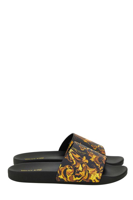 25FW 베르사체 뮬/슬리퍼 79YA3SQ4 ZS365G89 Black - VERSACE