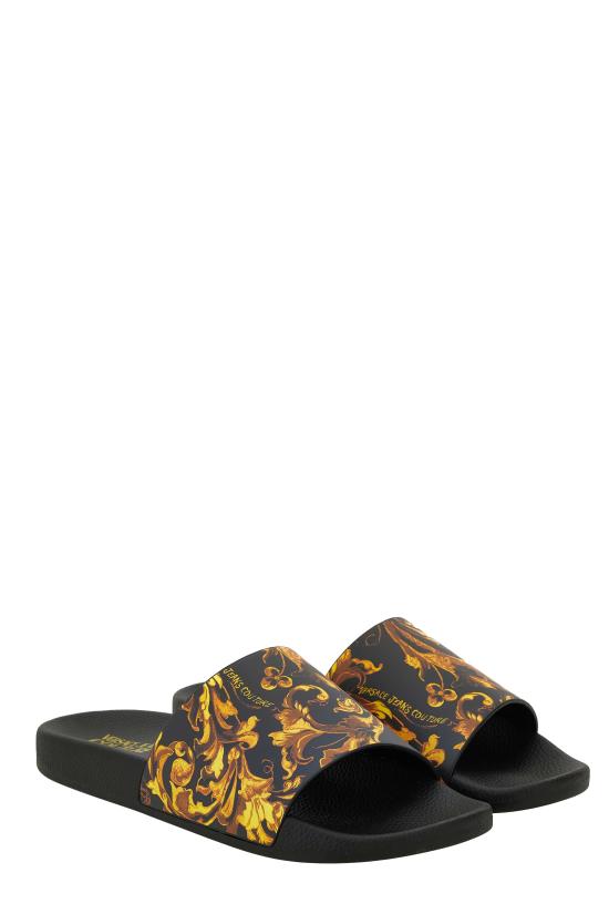 25FW 베르사체 뮬/슬리퍼 79YA3SQ4 ZS365G89 Black