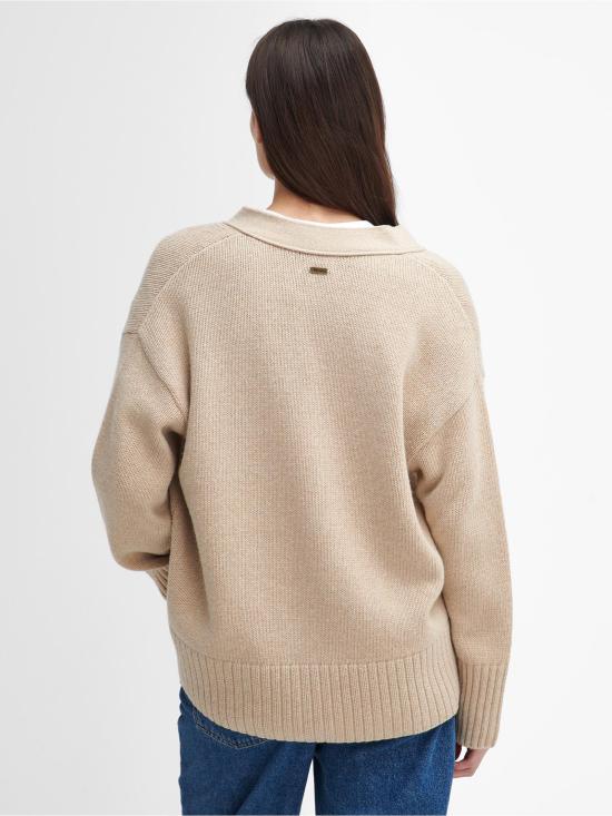  바버 가디건 LKN1547 BR12 White - BARBOUR