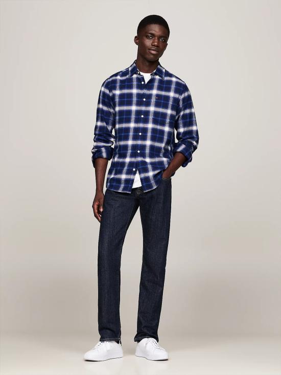  타미힐피거 긴팔 셔츠 MW0MW36842 0MS CARBON NAVY - TOMMY HILFIGER