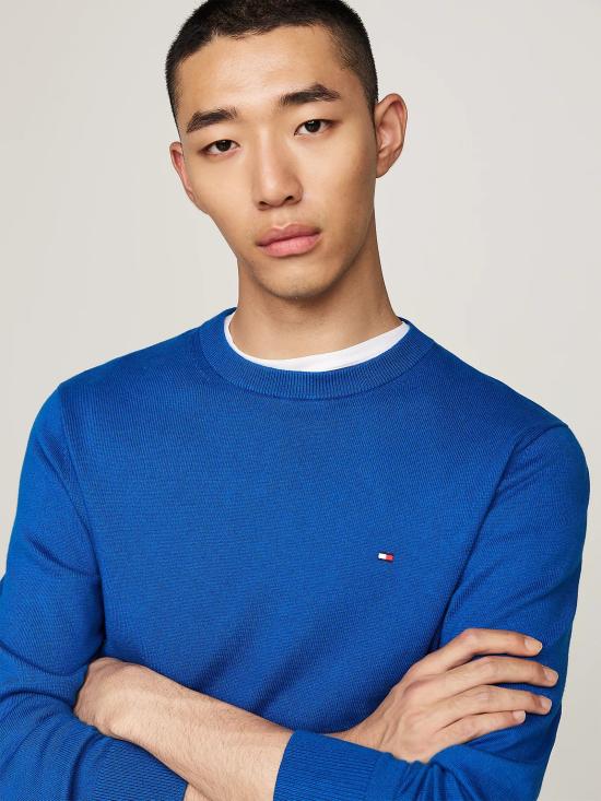  타미힐피거 스웨터 MW0MW28046 C3D VIBRANT INDIGO - TOMMY HILFIGER