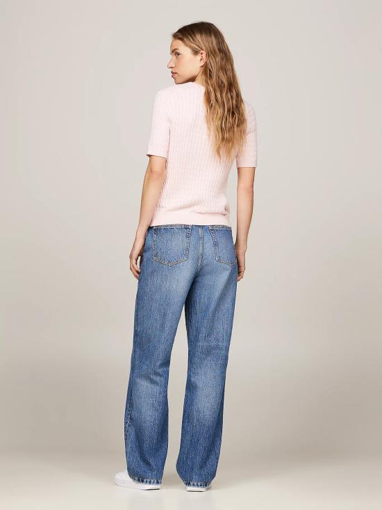  타미힐피거 반팔 티셔츠 WW0WW41787 TIO DELICATE PINK - TOMMY HILFIGER