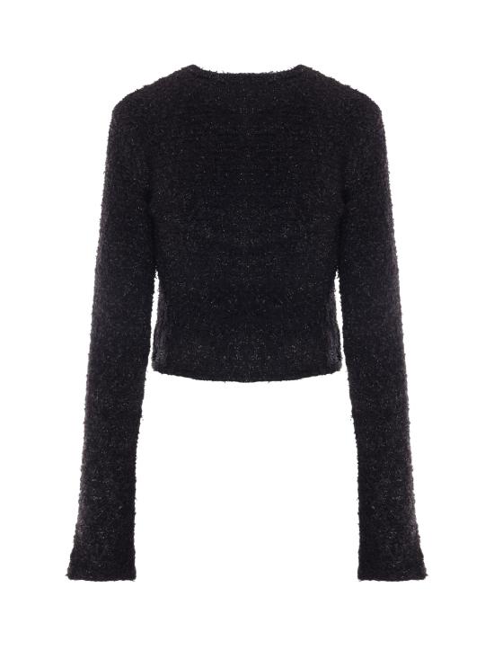  발렌시아가 트위드 크롭 가디건 793604 T33281000 Black - BALENCIAGA