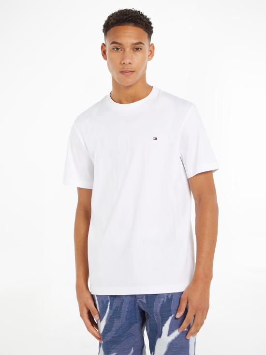  타미힐피거 반팔 티셔츠 MW0MW33202 YBR WHITE - TOMMY HILFIGER