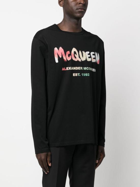  알렉산더 맥퀸 긴팔 티셔츠 750668 QVZ150901 BLACK MIX - ALEXANDER MCQUEEN
