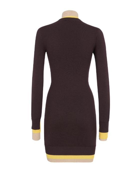 24FW 펜디 미디 원피스 FZDC36 ASJGF0AU3 AUBERGINE - FENDI