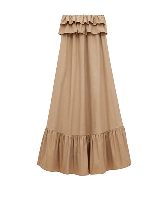 25SS 생로랑 미디 원피스 818380 YZ9AN2560 CANNELLE - SAINT LAURENT