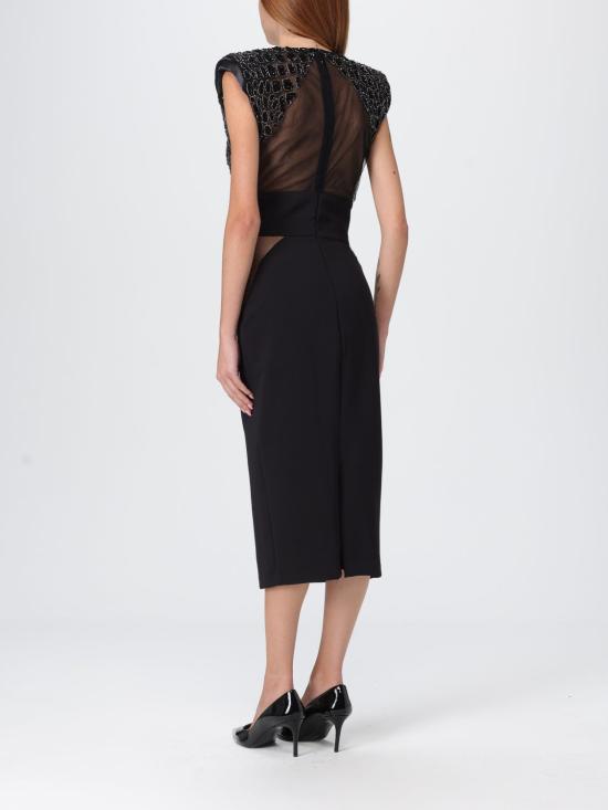 25FW 엘리자베타프랜치 롱 원피스 AB834 110 Black - ELISABETTA FRANCHI