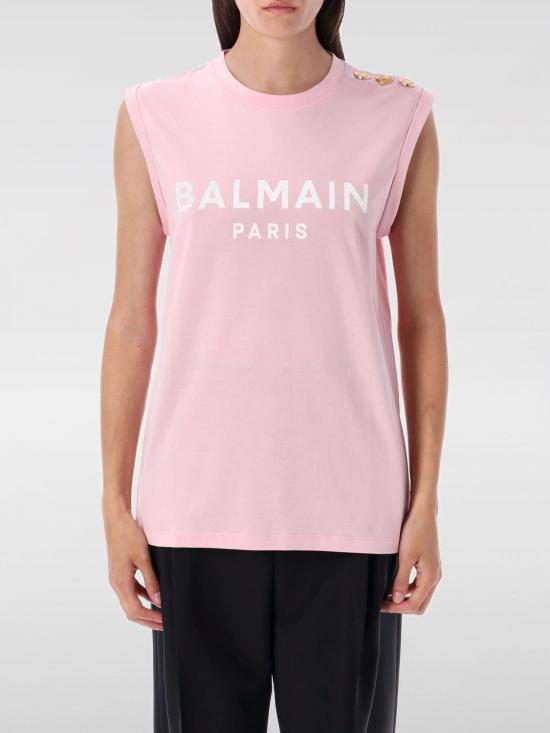 25FW 발망 반팔 티셔츠 CF1ED001BB02 OHV Pink