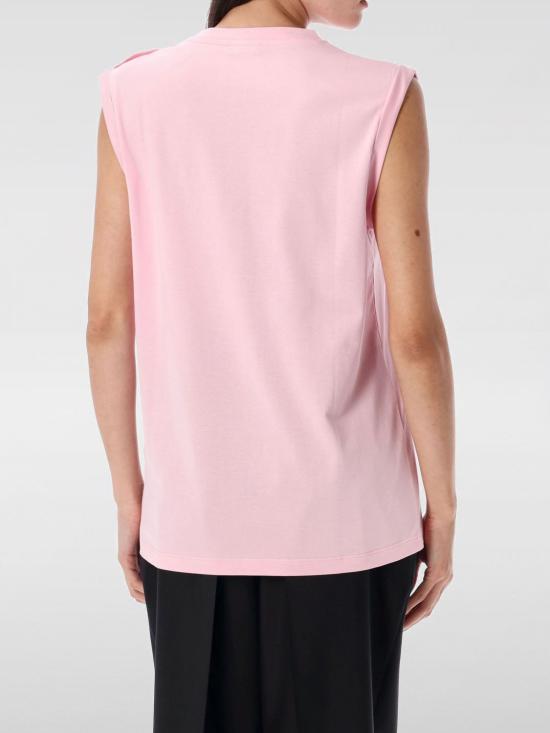 25FW 발망 반팔 티셔츠 CF1ED001BB02 OHV Pink - BALMAIN