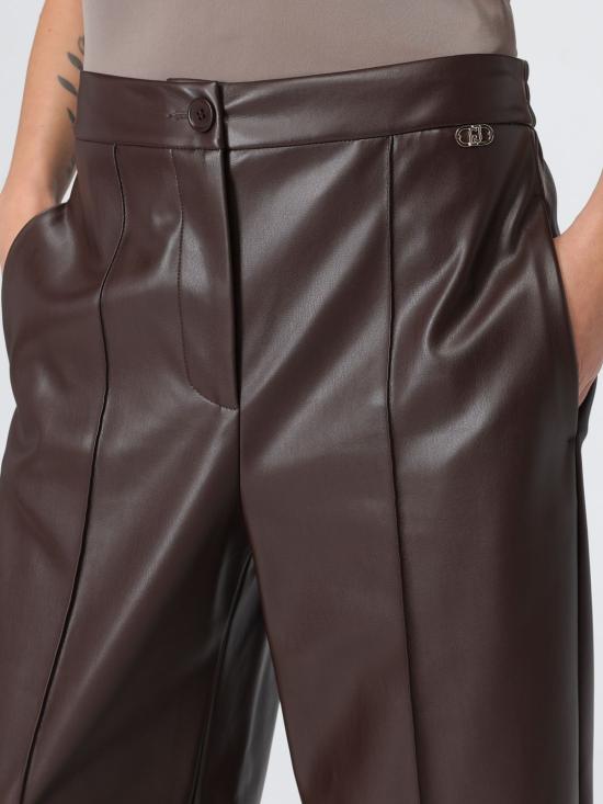 25FW 리우조 스트레이트 팬츠 MF5069E0624 90915 Brown - LIU JO