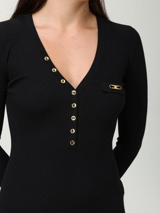 25FW 엘리자베타프랜치 롱 원피스 AM10B 110 Black - ELISABETTA FRANCHI