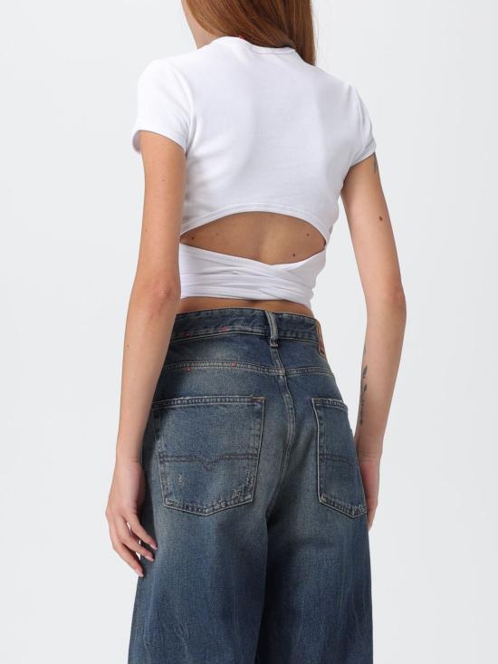 25FW 디젤 T-버니 테일 티셔츠 랩 타이즈  A193370EJAIT 100 White - DIESEL