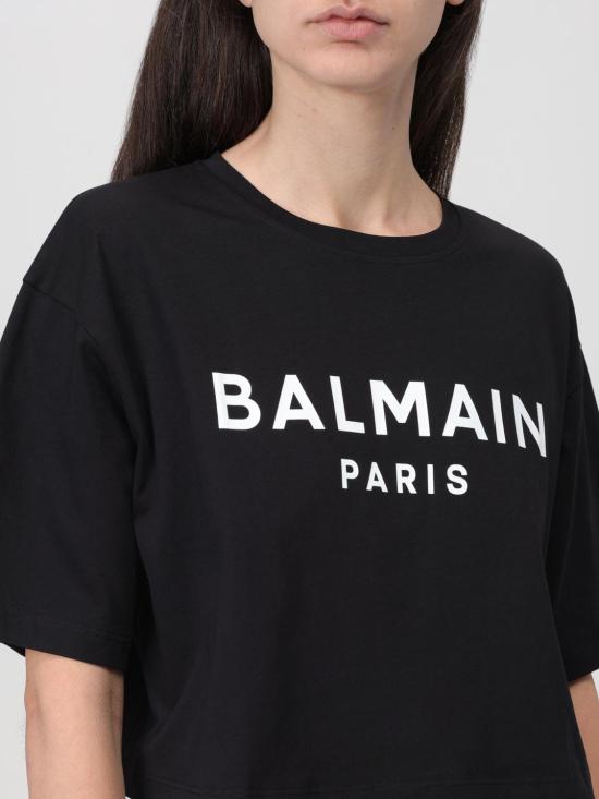 25FW 발망 반팔 티셔츠 BF1EE020BB02 EAB Black - BALMAIN