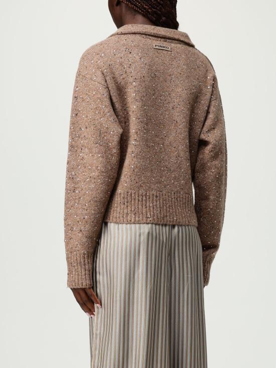 25FW 핑코 폴로 티셔츠 105684A2U4 C3Z Camel - PINKO