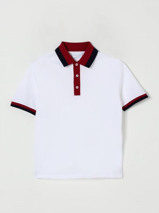 25FW [키즈] 구찌 폴로 셔츠 825164XJHAN 9250 White