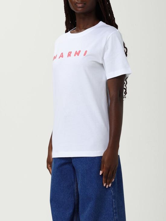 25FW 마르니 반팔 티셔츠 THJE0293P8USCX42 SLW01 White 1 - MARNI