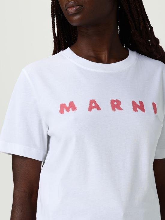 25FW 마르니 반팔 티셔츠 THJE0293P8USCX42 SLW01 White 1 - MARNI