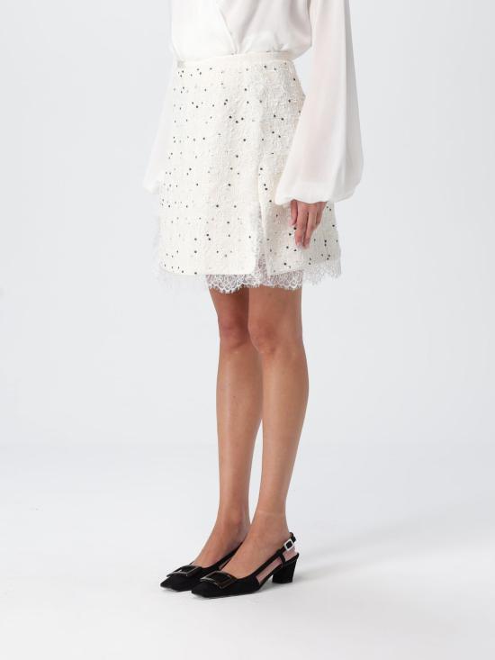 25FW 지암바티스타 발리 숏 스커트 25FWPVCA2041 28LIN M019 Yellow Cream - GIAMBATTISTA VALLI