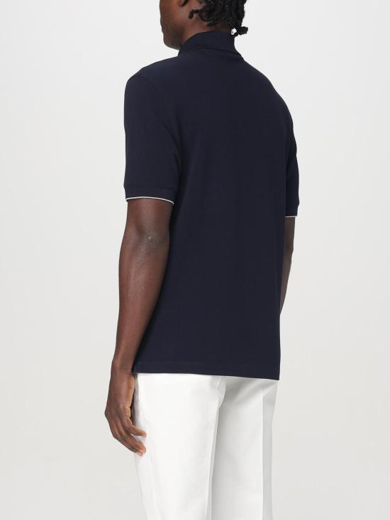 25FW 브루넬로 쿠치넬리 피케 폴로 셔츠 ME8548788 CD361 Blue - BRUNELLO CUCINELLI