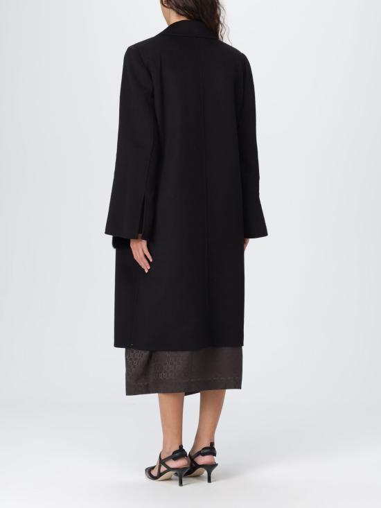 25FW 펜디 FF 밍크 포켓 더블 브레스트 미디 코트 FF8948W1D F0GME Black - FENDI