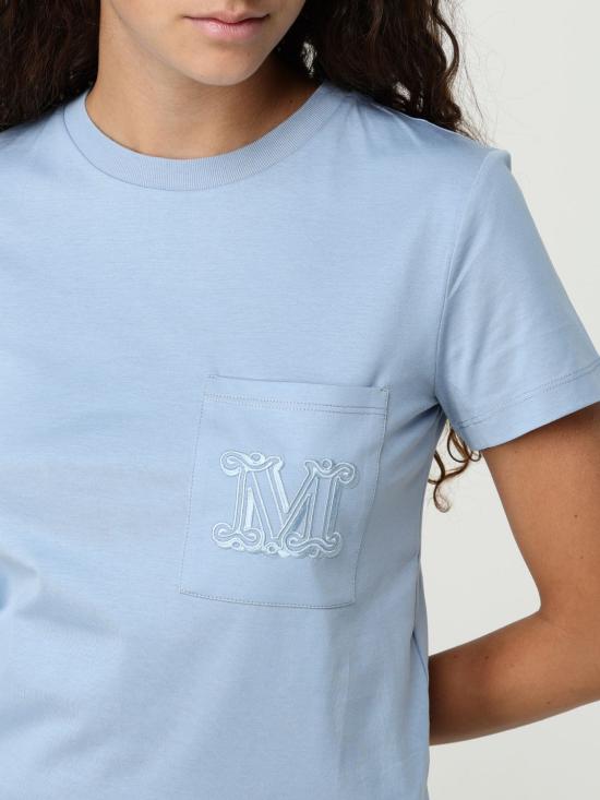 25FW 막스마라 반팔 티셔츠 2521946041600 006 Gnawed Blue - MAX MARA