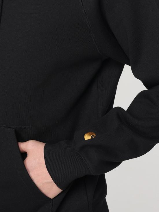 25FW 칼하트 WIP 체이스 후드 티셔츠 I033661 00FXX Black - CARHARTT WIP