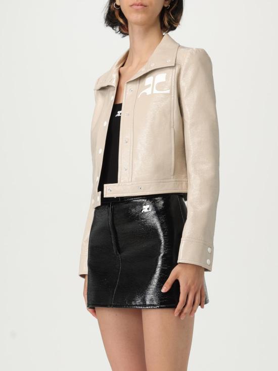 25FW 쿠레쥬 가죽 자켓 PERCBL005VY0014 9100 Grey - COURREGES