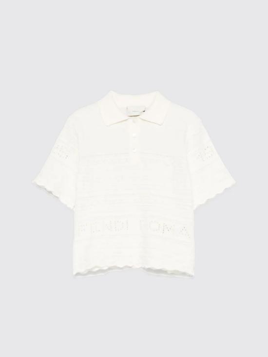 25FW [키즈] 펜디 폴로 셔츠 JFG219AUKM F0TU9 White