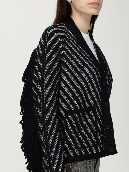 25FW 골든구스 OLIDIA 프린지 가디건 GWP02384P00210780203 Black - GOLDEN GOOSE