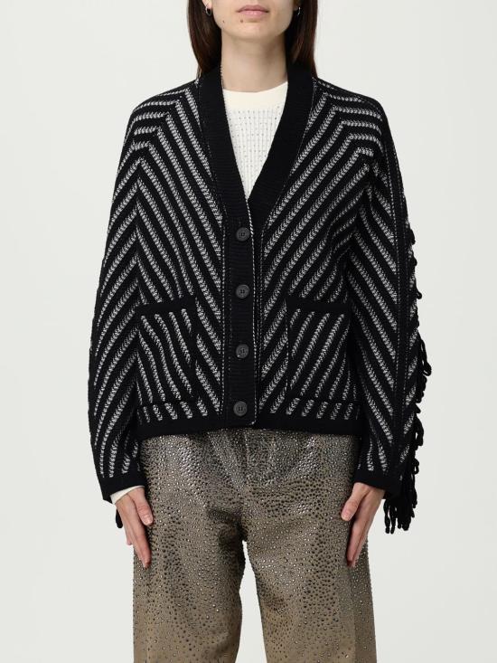 25FW 골든구스 OLIDIA 프린지 가디건 GWP02384P00210780203 Black