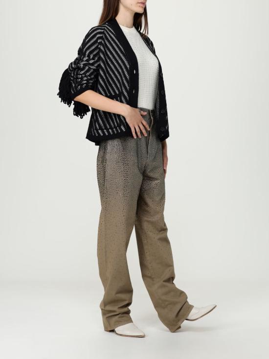 25FW 골든구스 OLIDIA 프린지 가디건 GWP02384P00210780203 Black - GOLDEN GOOSE