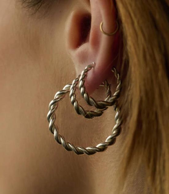  로렌 스튜어트 이어링 리나에아 후프스 - LOREN STEWART