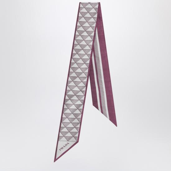 25FW 프라다 자카드 실크 타이 1FF0082C81 Pink