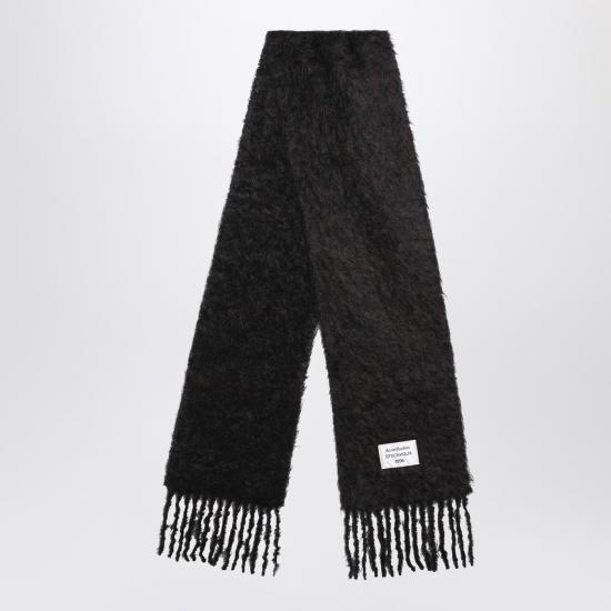 25FW 아크네 스튜디오 로고 울 스카프 CA0392WO Black