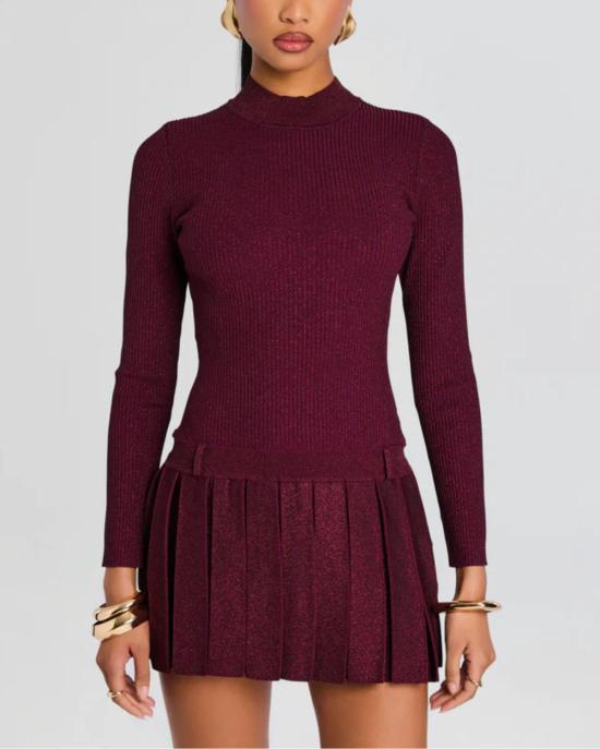  레트로페테 미디 원피스 데비카 니트 드레스 메탈릭 피노 - RETROFETE