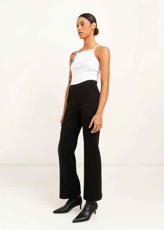  페이퍼 라벨 스트레이트 팬츠 로즈 백 슬릿 - PAPER LABEL