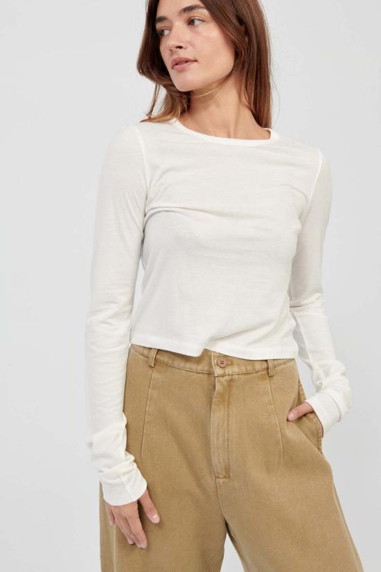  에태르네 긴팔 티셔츠 Éterne 긴팔 베이비 티 아이보리 - ETERNE