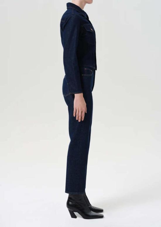  에이골디 데님 팬츠 아골드 90년대 핀치 웨이스트 크롭 (컴포트 스트레치) 리이슈 청바지 - AGOLDE