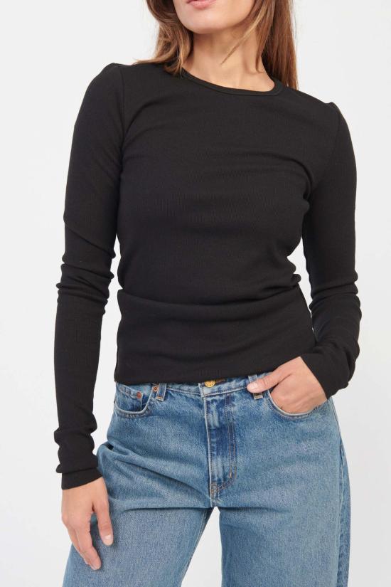  에태르네 긴팔 티셔츠 에테르네 긴팔 슬림핏 탑 블랙