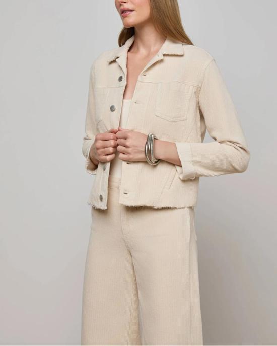  라장스 자켓 L'agence Janelle 슬림 로우 재킷 프렌치 바닐라 - L'AGENCE