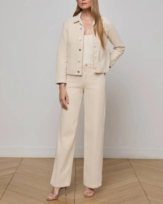  라장스 자켓 L'agence Janelle 슬림 로우 재킷 프렌치 바닐라 - L'AGENCE