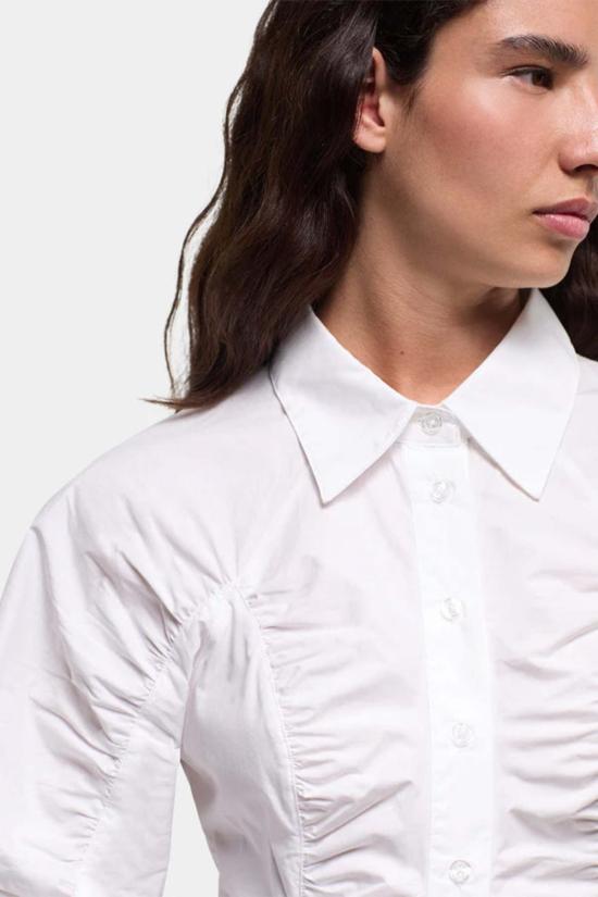  LAAGAM 셔츠 라감 벨빌 셔링 셔츠 화이트 - LAAGAM