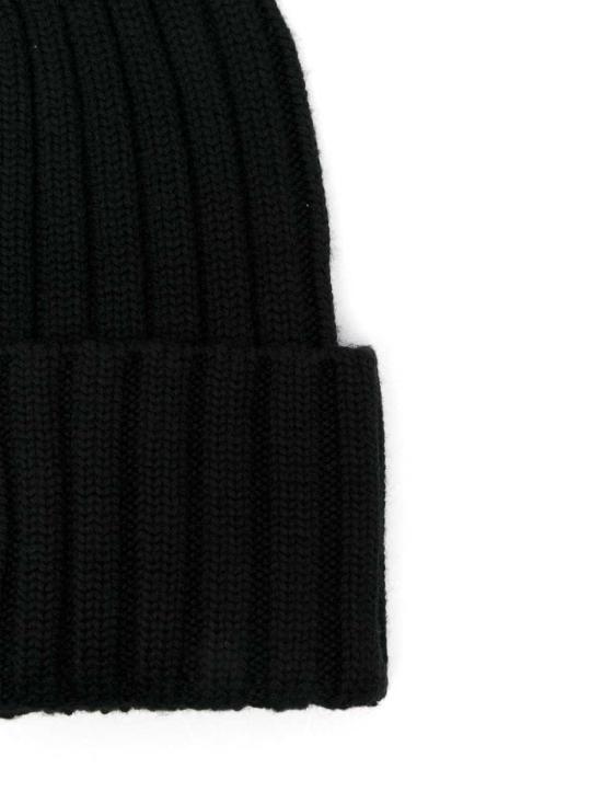 26FW 몽클레어 로고 울 비니 3B00036A9327999 Black - MONCLER