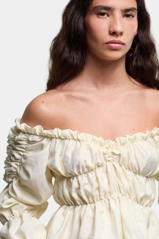  LAAGAM 블라우스 Laagam Sadie 주름 장식  Ecru - OTHER BRANDS