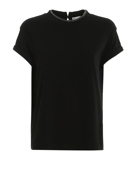 26FW 브루넬로 쿠치넬리 롤업 소매 M0T18BD200C101 BLACK